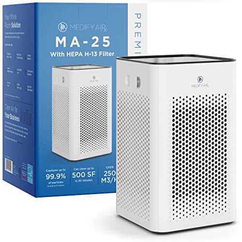 Medify MA-25 Air Purifier with H13 True HEPA Filter | 500 sq ft Coverage | for Smoke, Smokers,...
